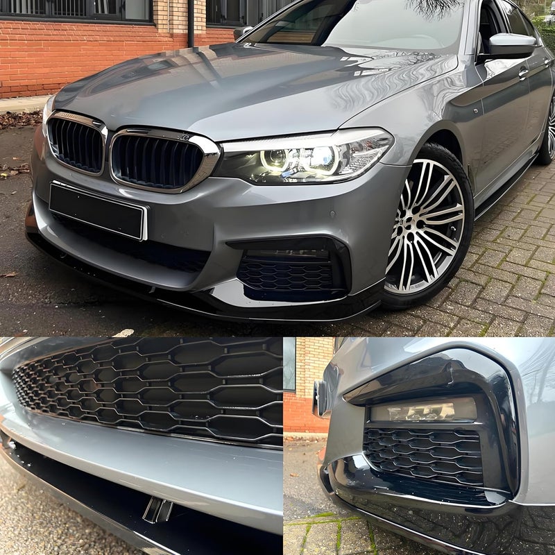 NeespoC Front Bumper Lip Splitter Spoiler Fit for BMW 5 Series (G30 M Sport Only) M550i/ 530e/ 530i/ 540i 2017 2018 2019 2020 Painted Gloss Black Accessories Air Chin Body Kit - Image 3
